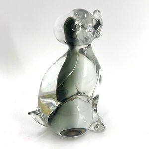 Murano Italy Seal Sea Lion Walrus Art Glass Smokey Gray Figurine Paperweight